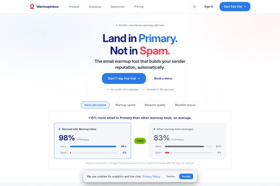 Landing page preview