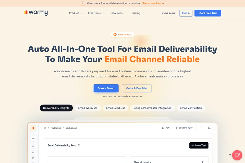 Aperçu de la landing page