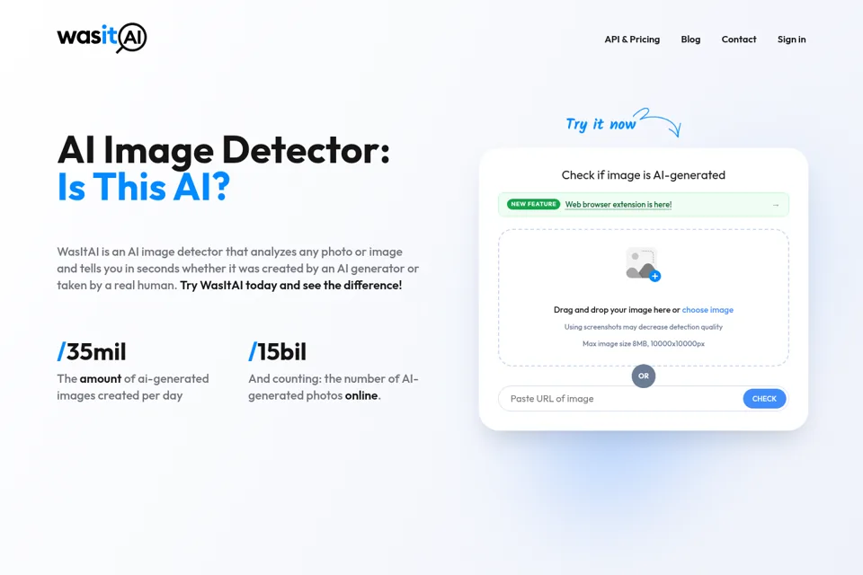 Aperçu de la landing page