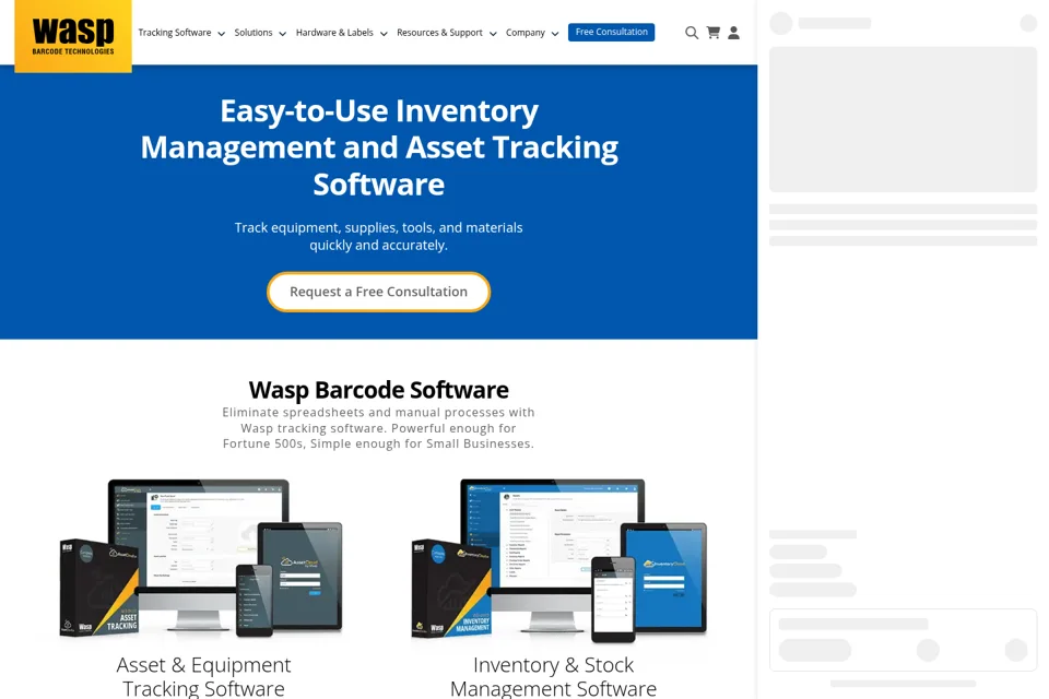 Aperçu de la landing page