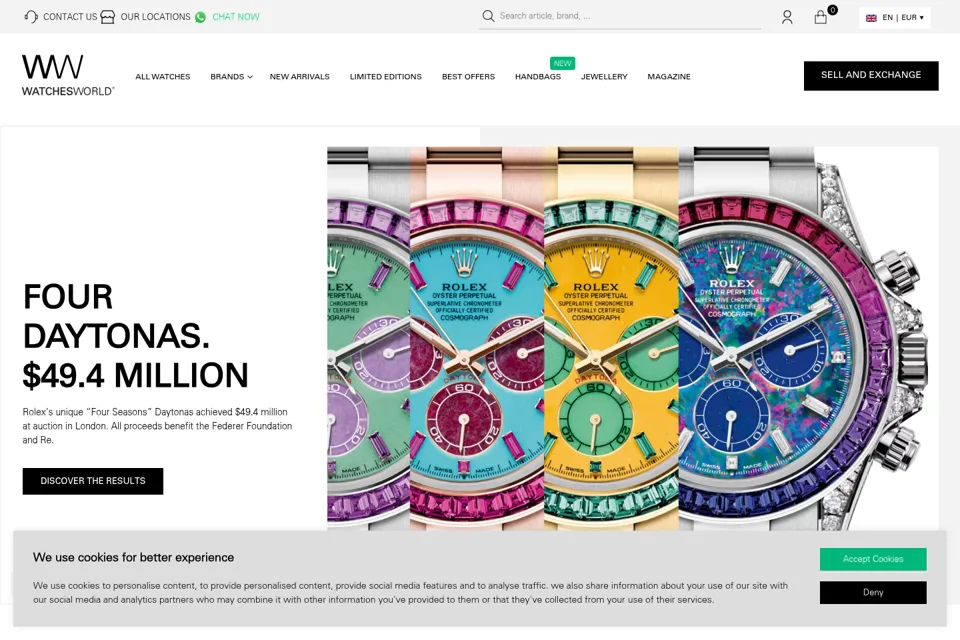 Aperçu de la landing page