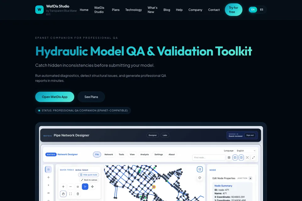 Landing page preview