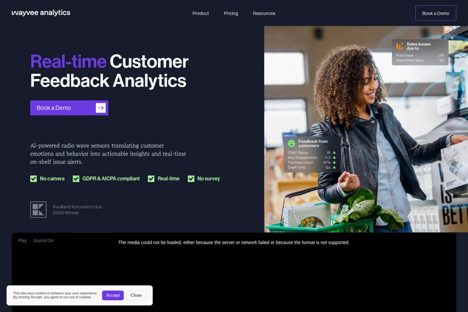Aperçu de la landing page