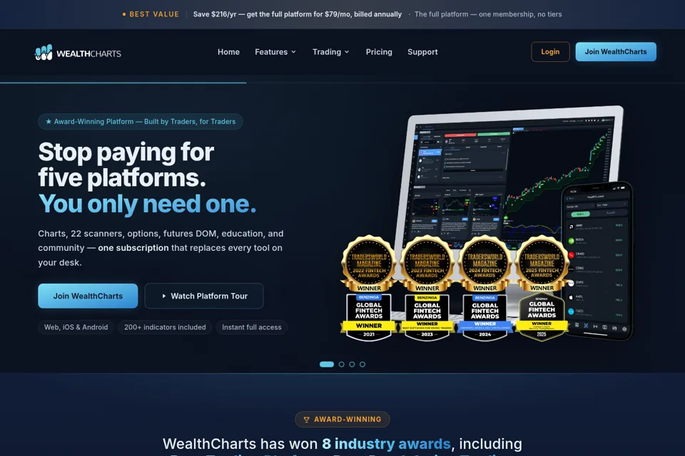 Aperçu de la landing page