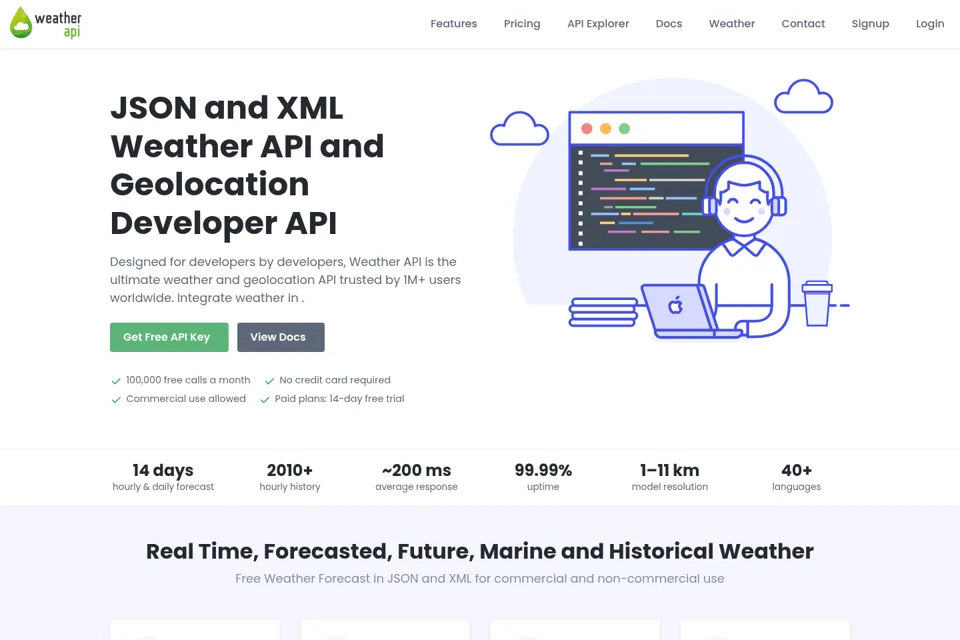 Aperçu de la landing page