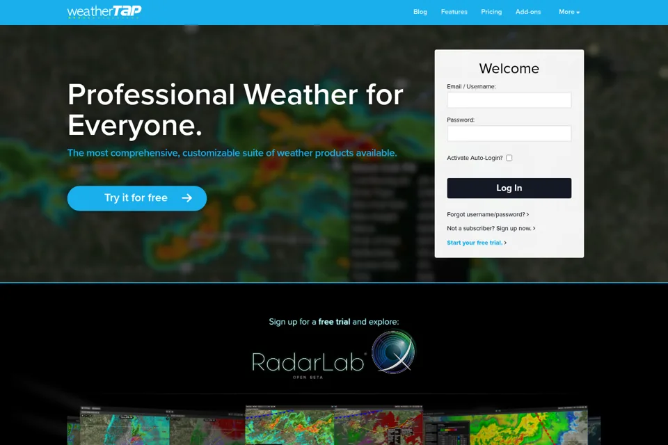 Aperçu de la landing page