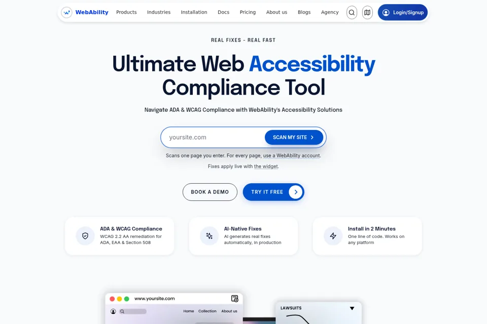 Landing page preview