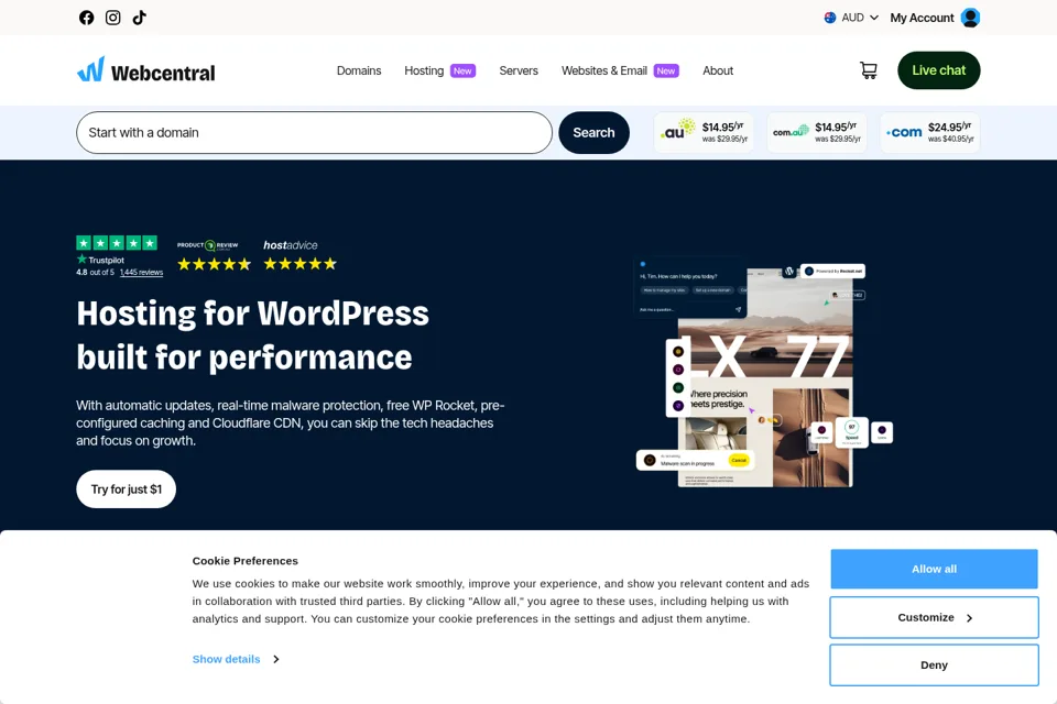 Landing page preview