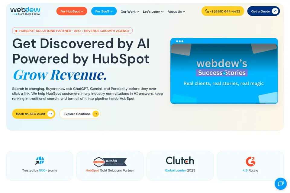 Aperçu de la landing page