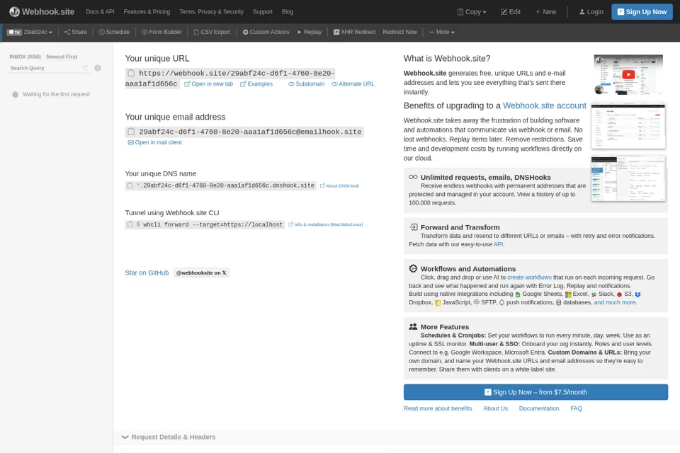 Landing page preview