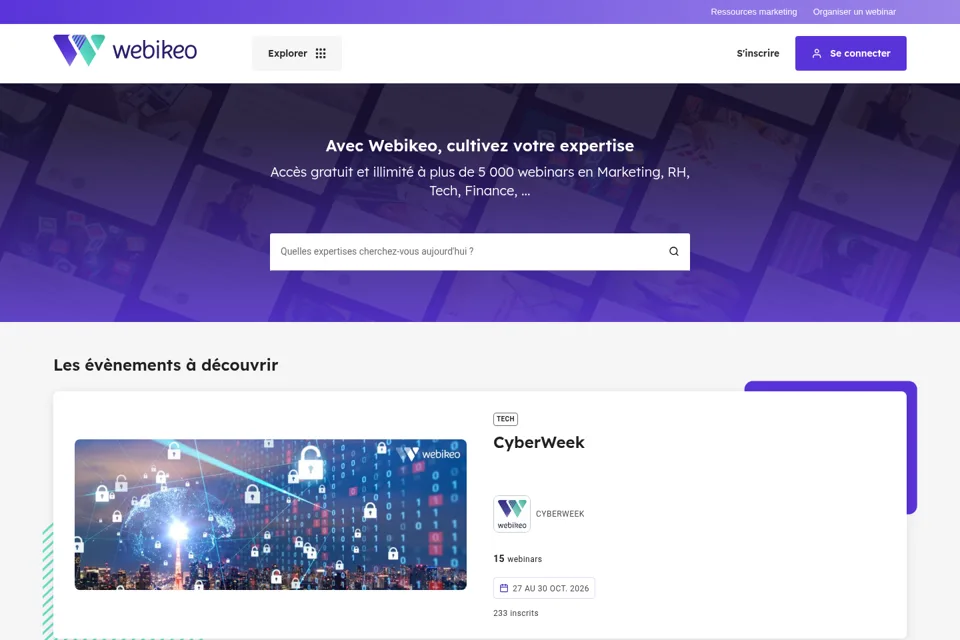 Aperçu de la landing page