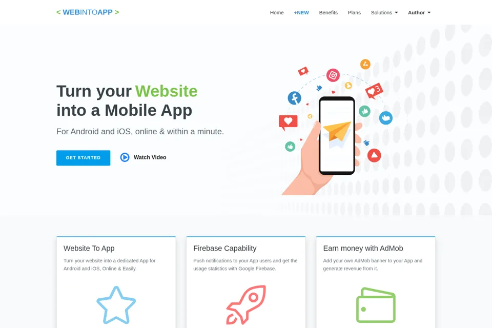 Aperçu de la landing page