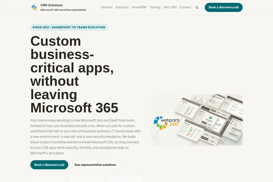Aperçu de la landing page