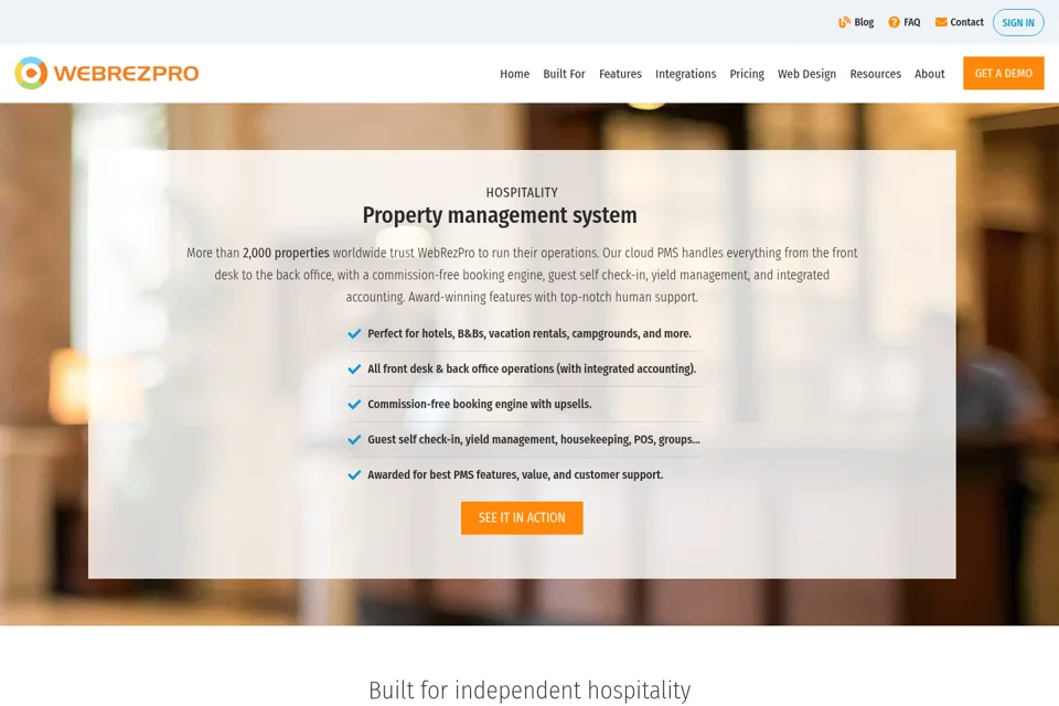 Landing page preview