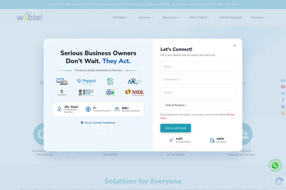 Landing page preview