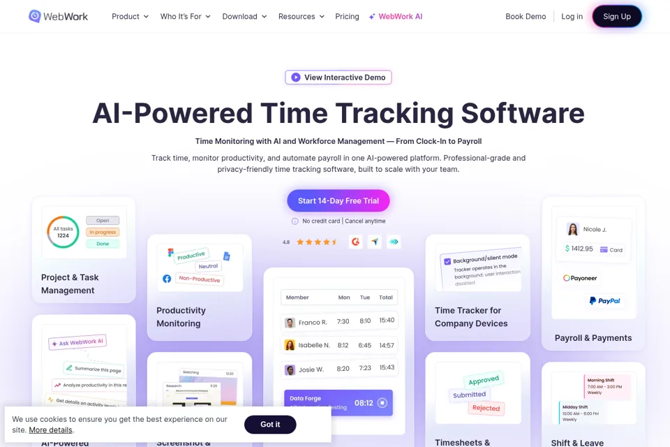 Landing page preview