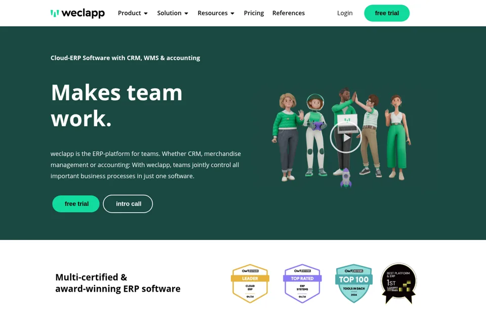 Aperçu de la landing page