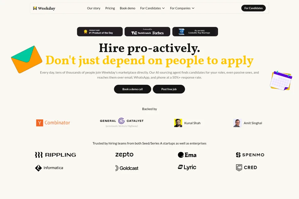 Aperçu de la landing page