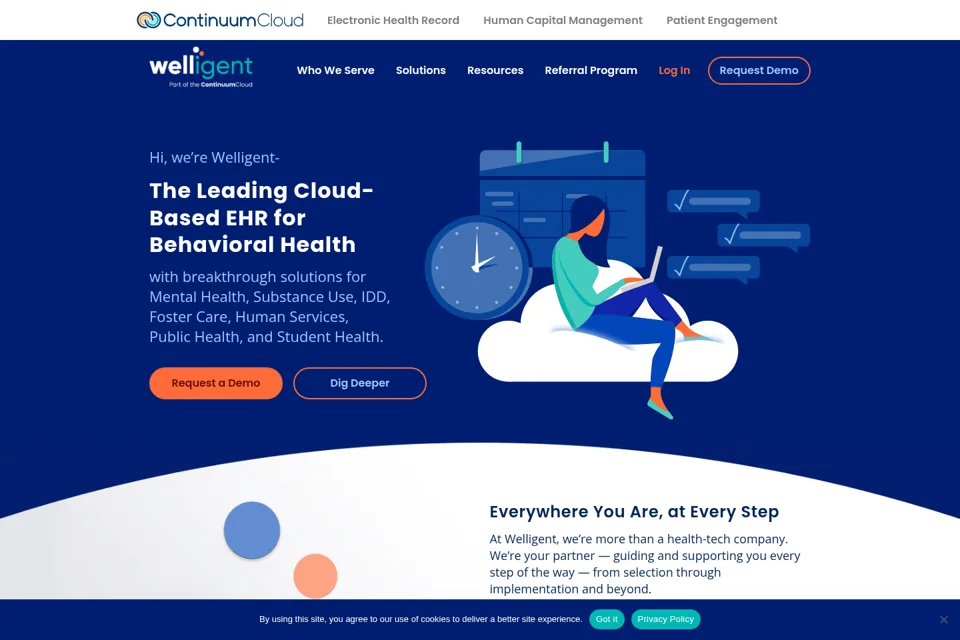 Aperçu de la landing page