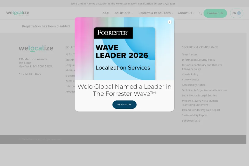 Aperçu de la landing page