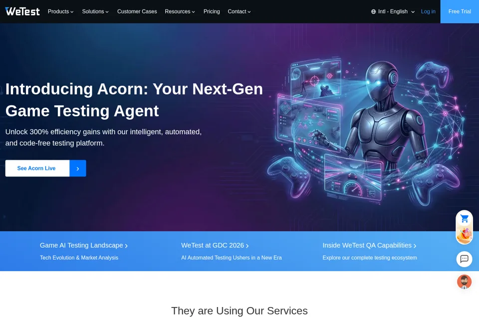 Aperçu de la landing page