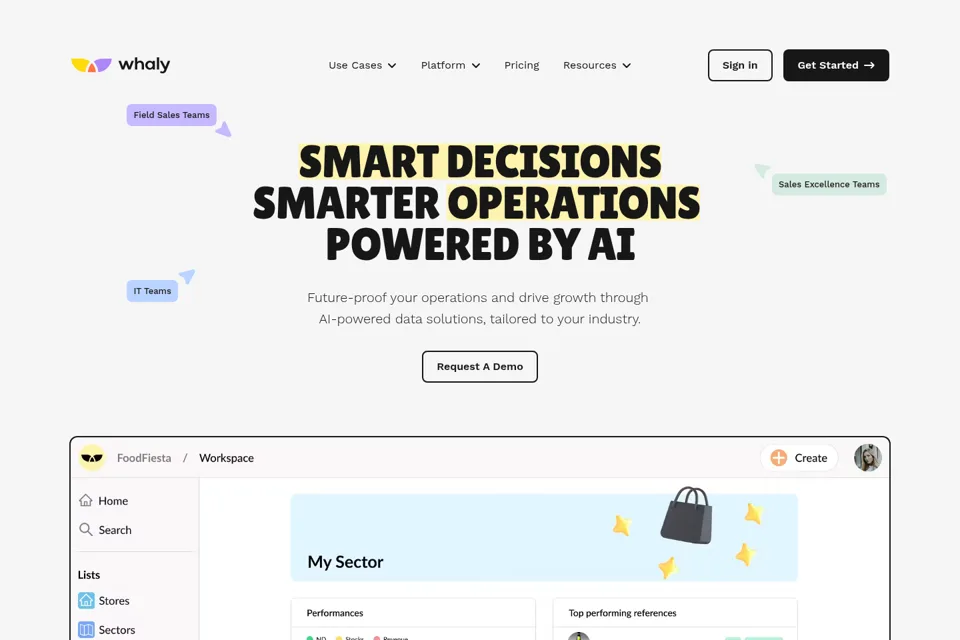 Aperçu de la landing page