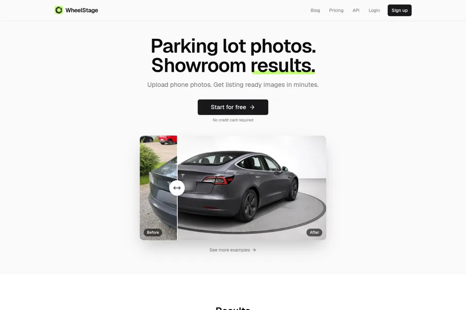 Aperçu de la landing page
