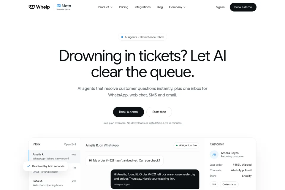 Landing page preview
