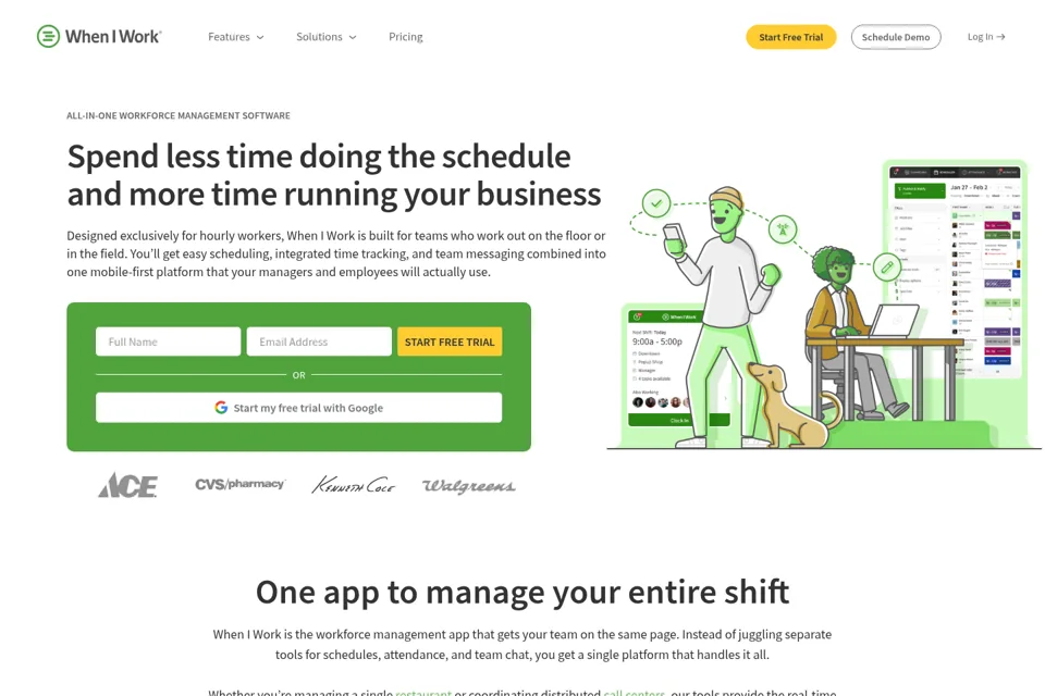 Aperçu de la landing page