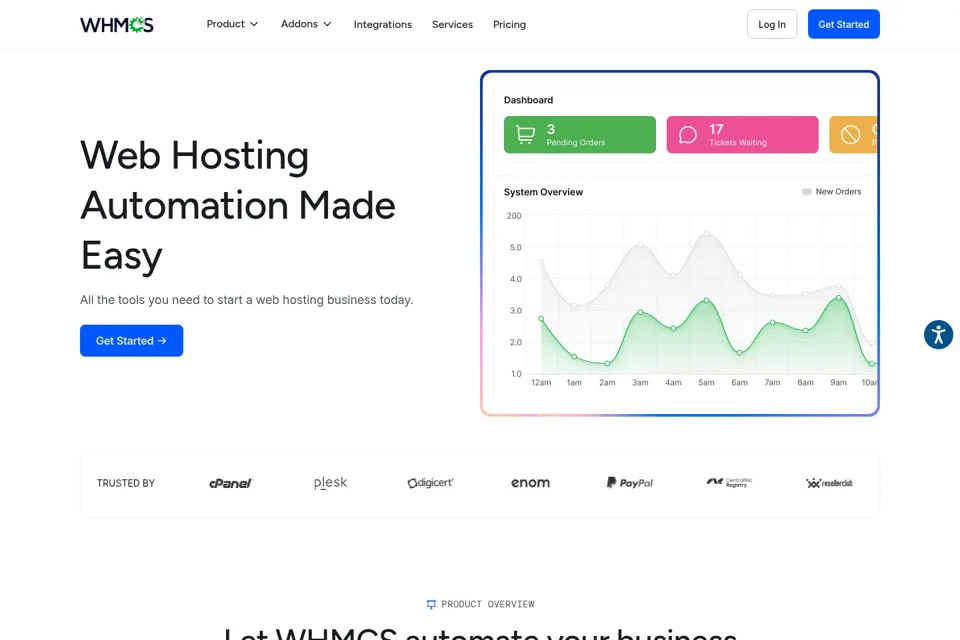 Aperçu de la landing page