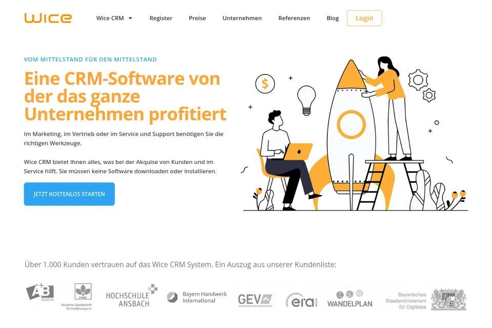 Aperçu de la landing page