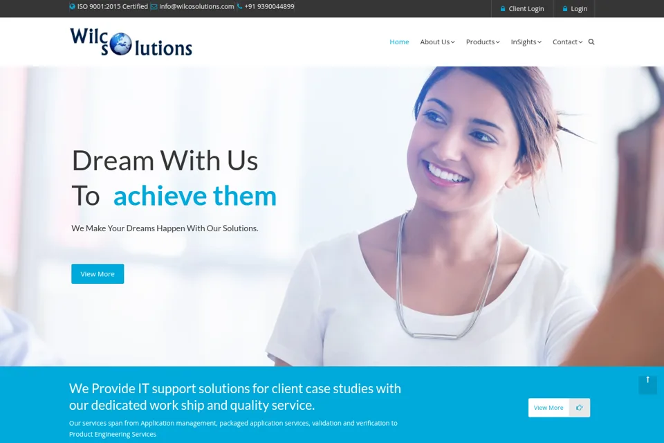Aperçu de la landing page