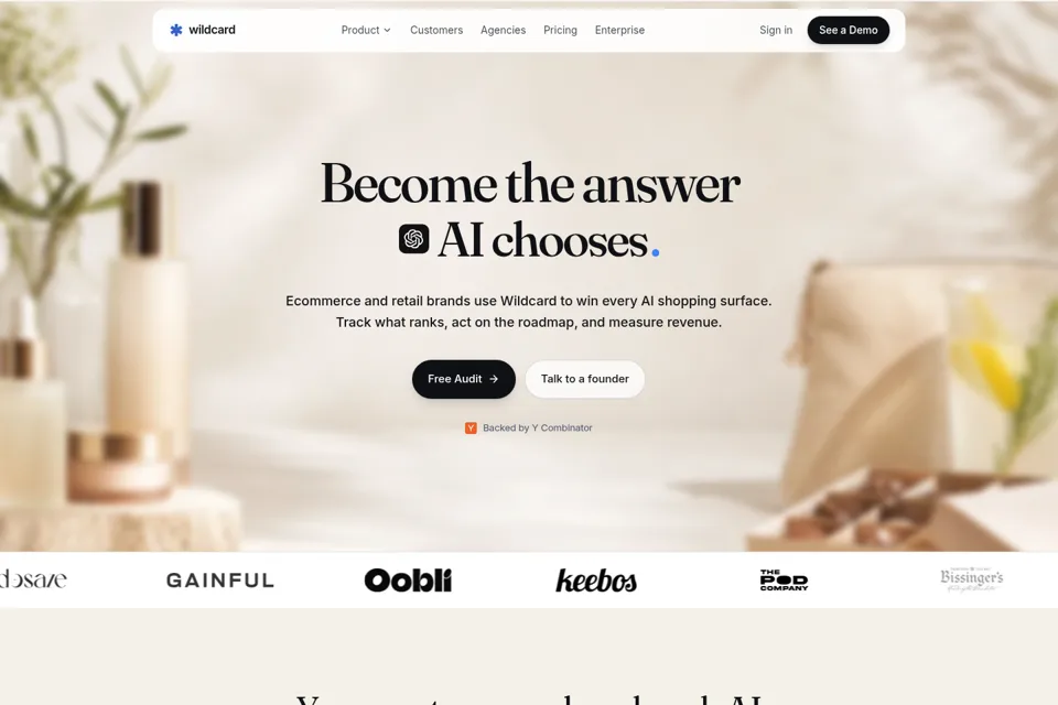 Aperçu de la landing page
