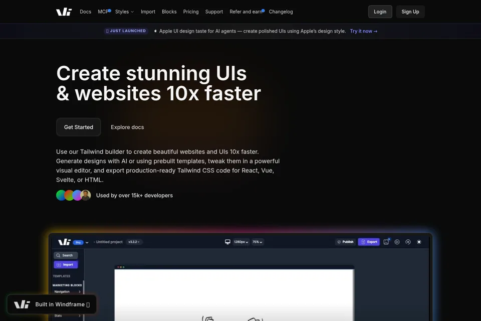 Landing page preview