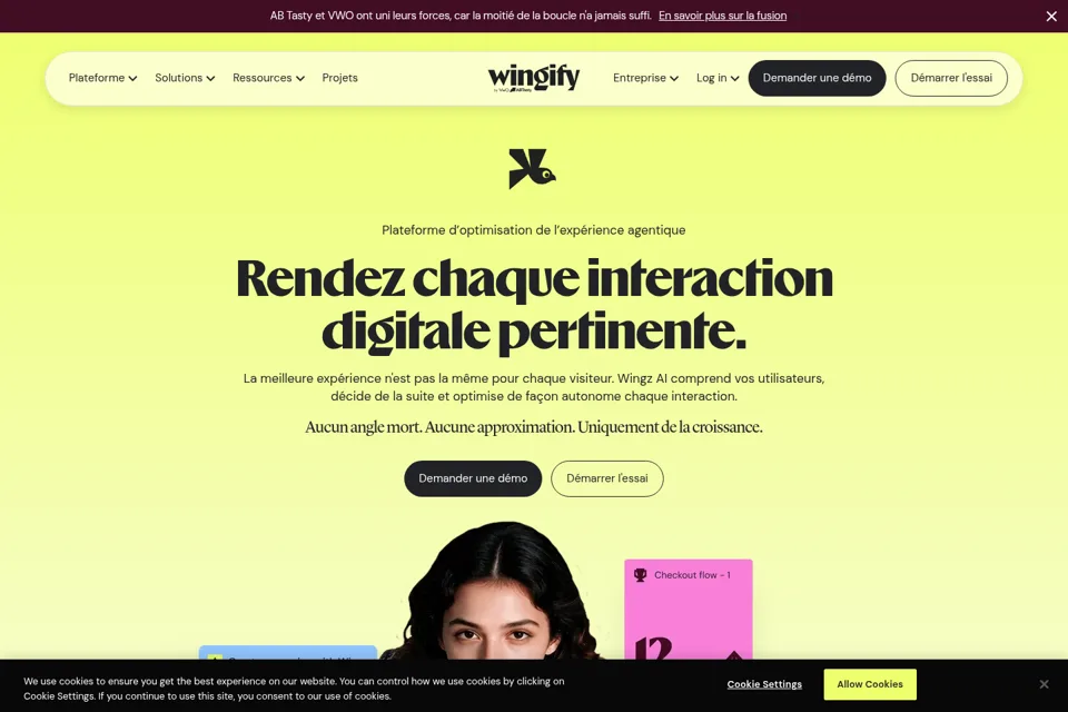 Aperçu de la landing page