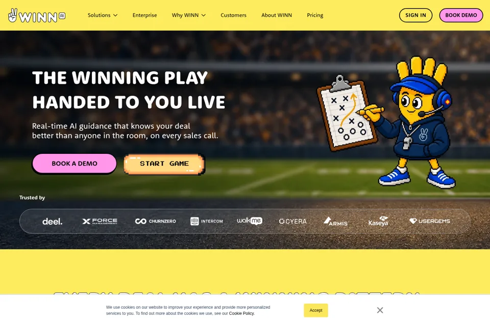Aperçu de la landing page