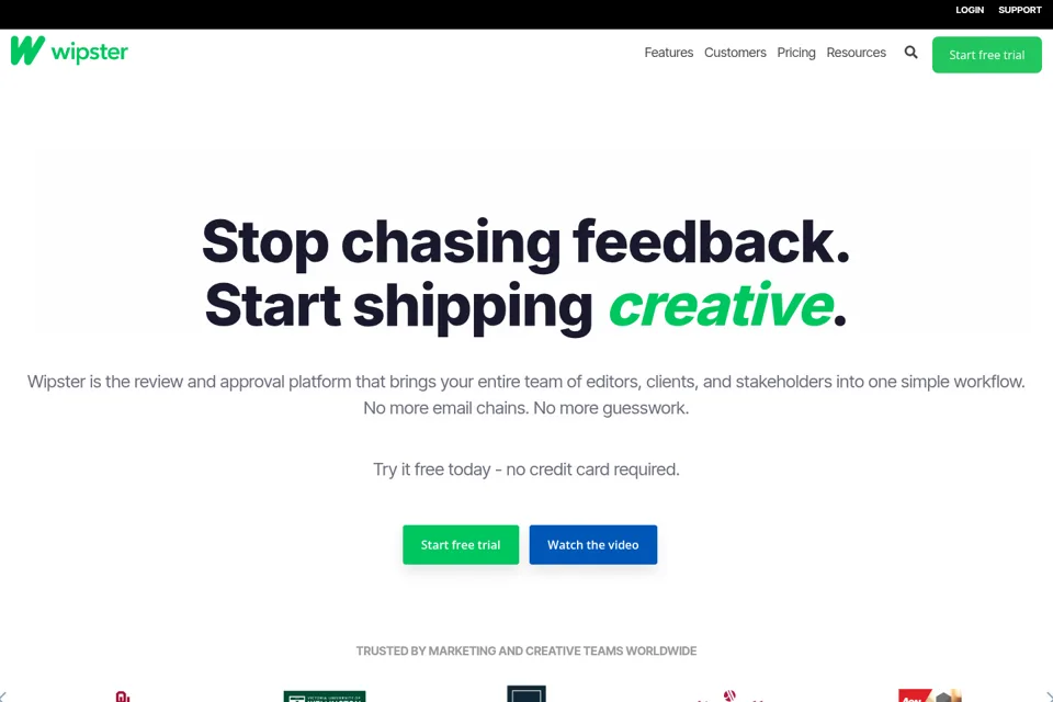Aperçu de la landing page