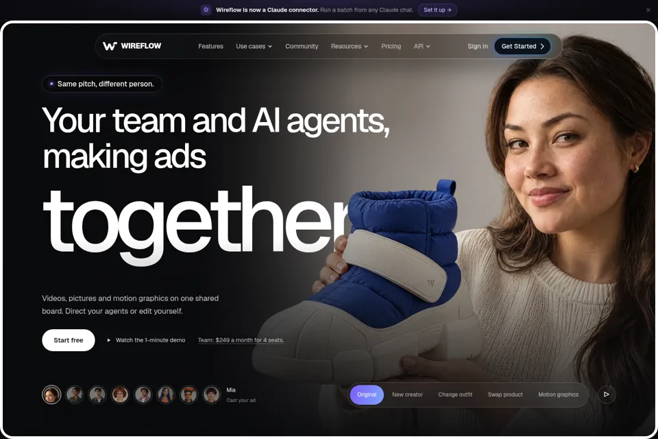Aperçu de la landing page