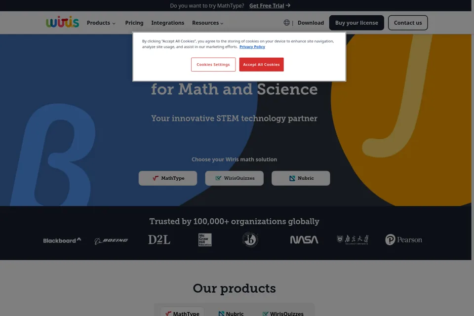 Aperçu de la landing page