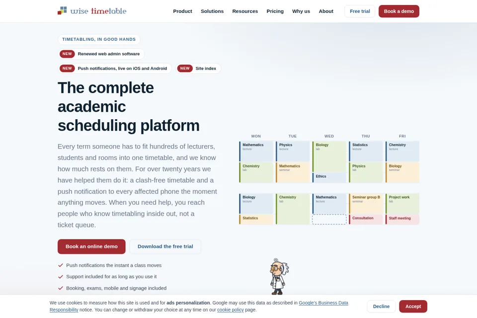 Aperçu de la landing page