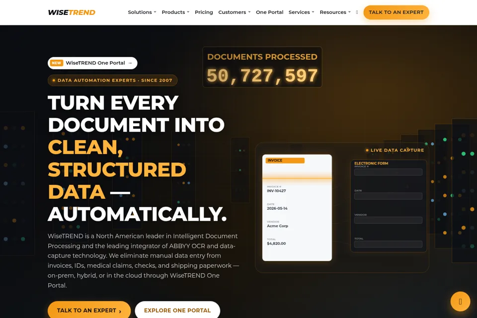 Aperçu de la landing page