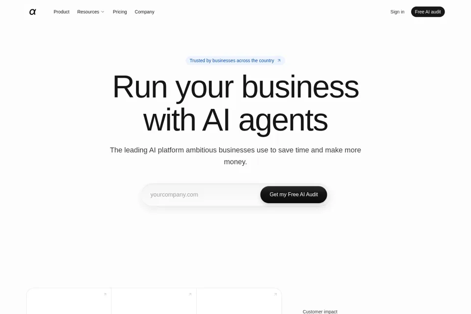Landing page preview