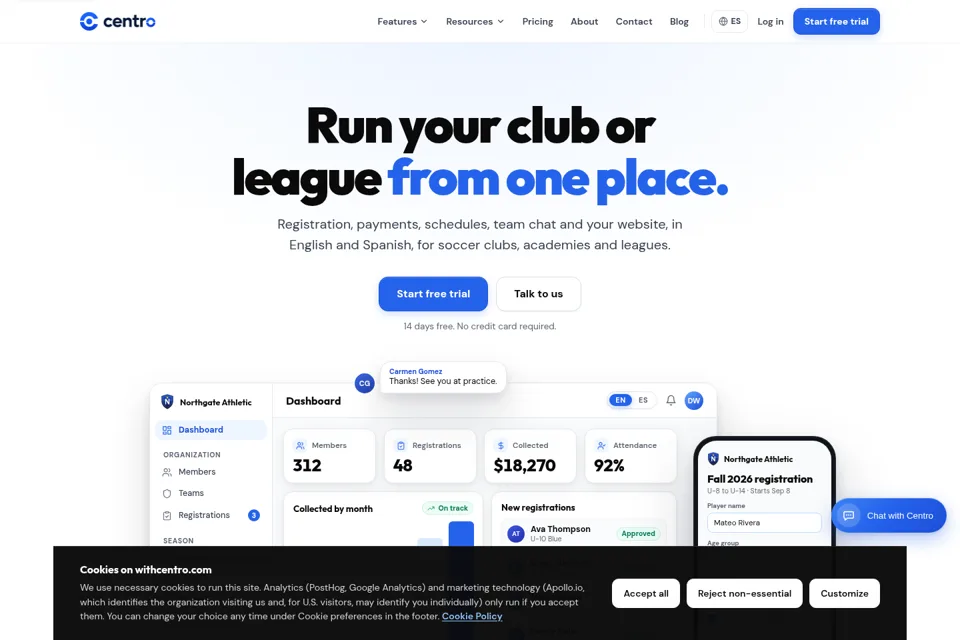 Landing page preview