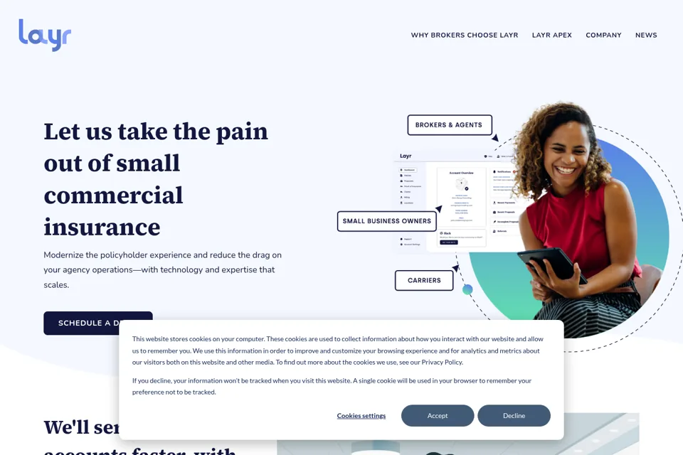 Landing page preview
