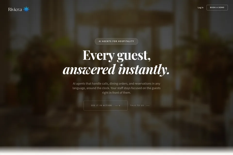 Aperçu de la landing page
