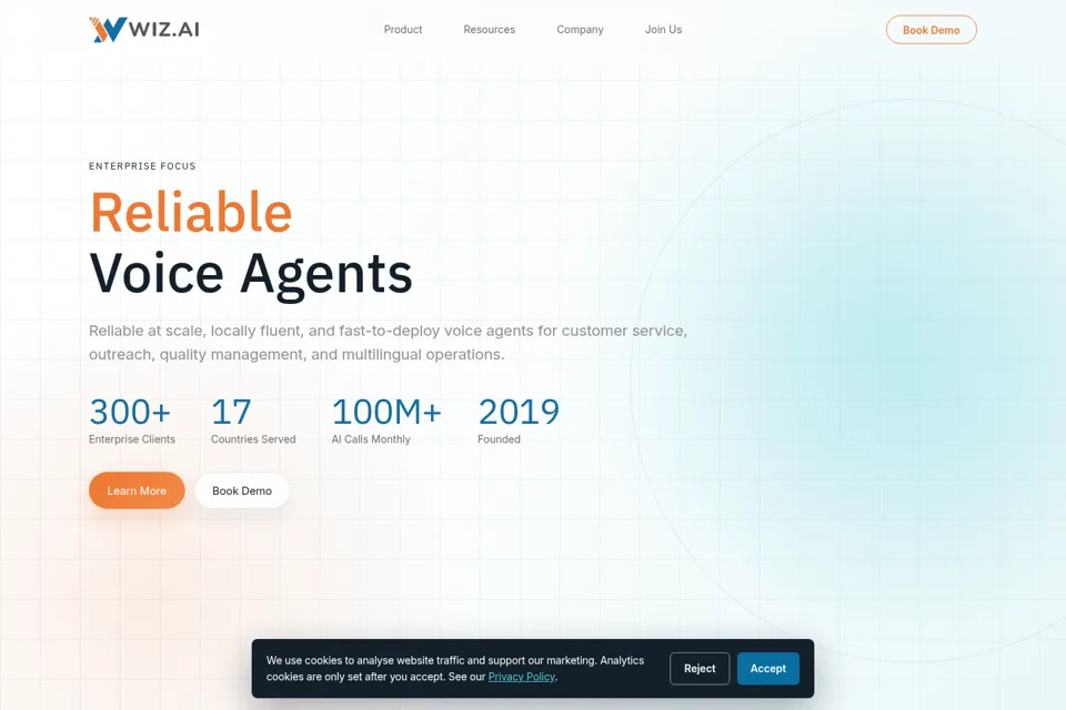 Aperçu de la landing page