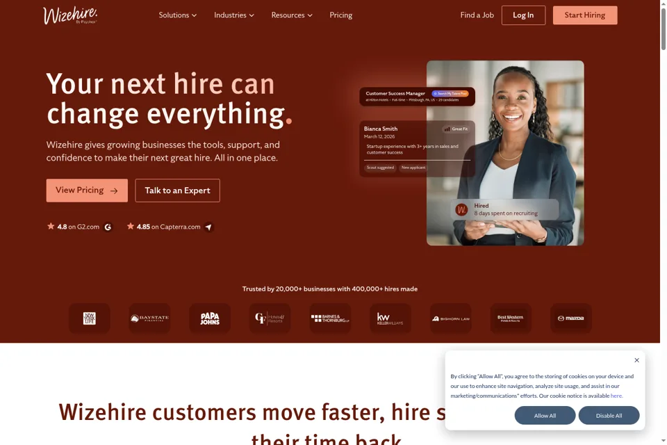 Landing page preview