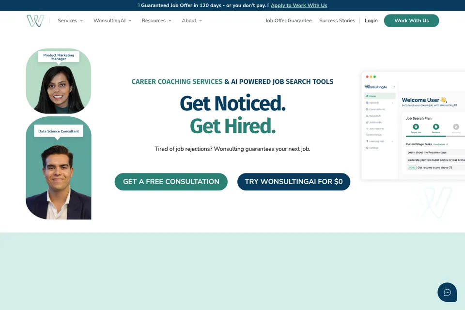 Landing page preview