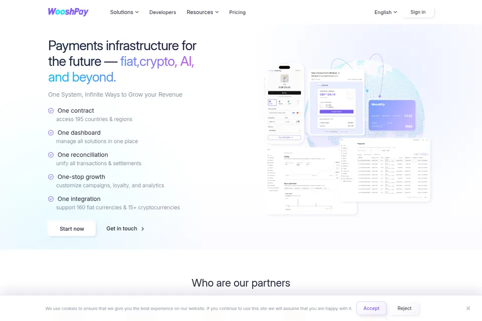 Aperçu de la landing page