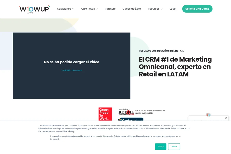 Aperçu de la landing page
